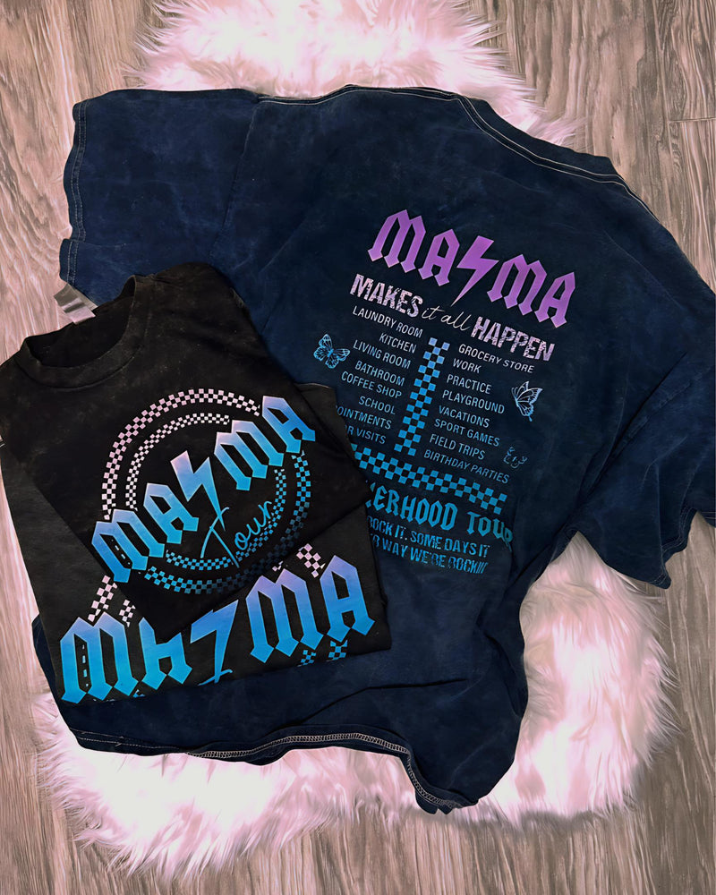 NEW! "Mama World Tour" Mineral Wash Tshirt