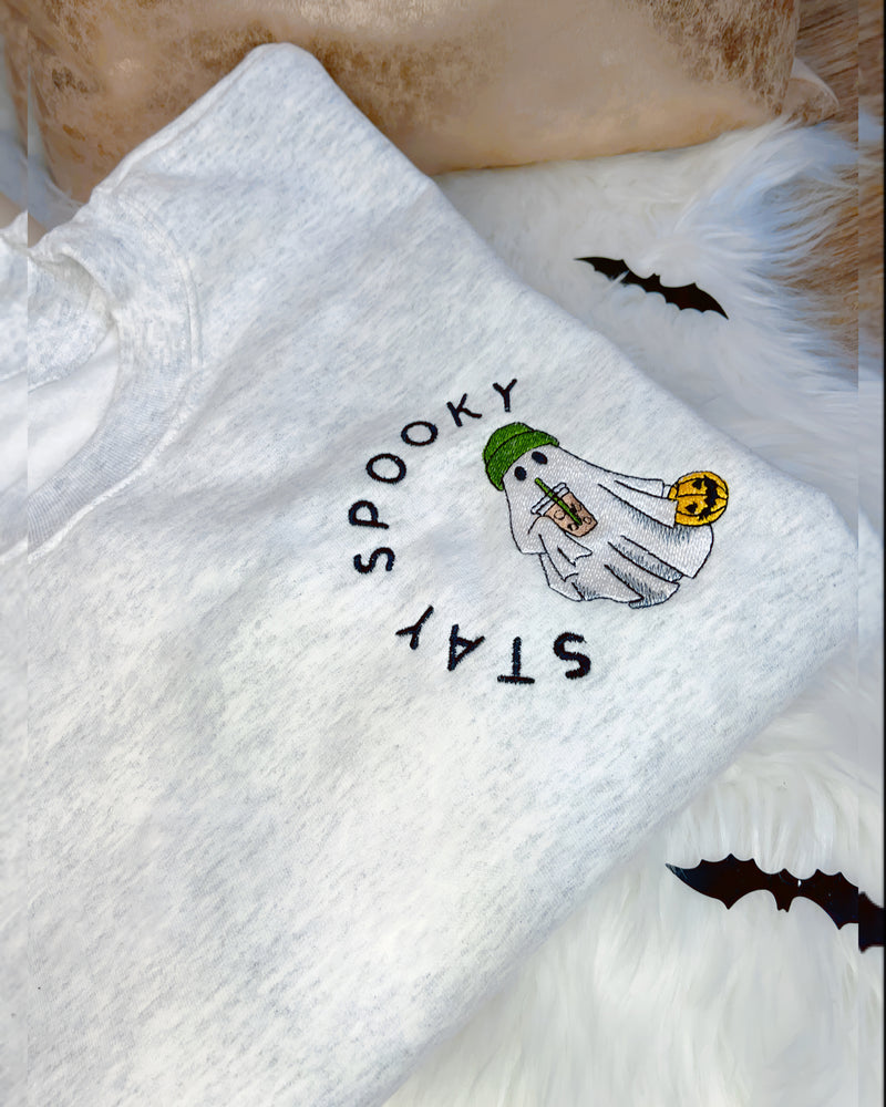 New! Stay Spooky 👻 Embroidered Sweatshirt