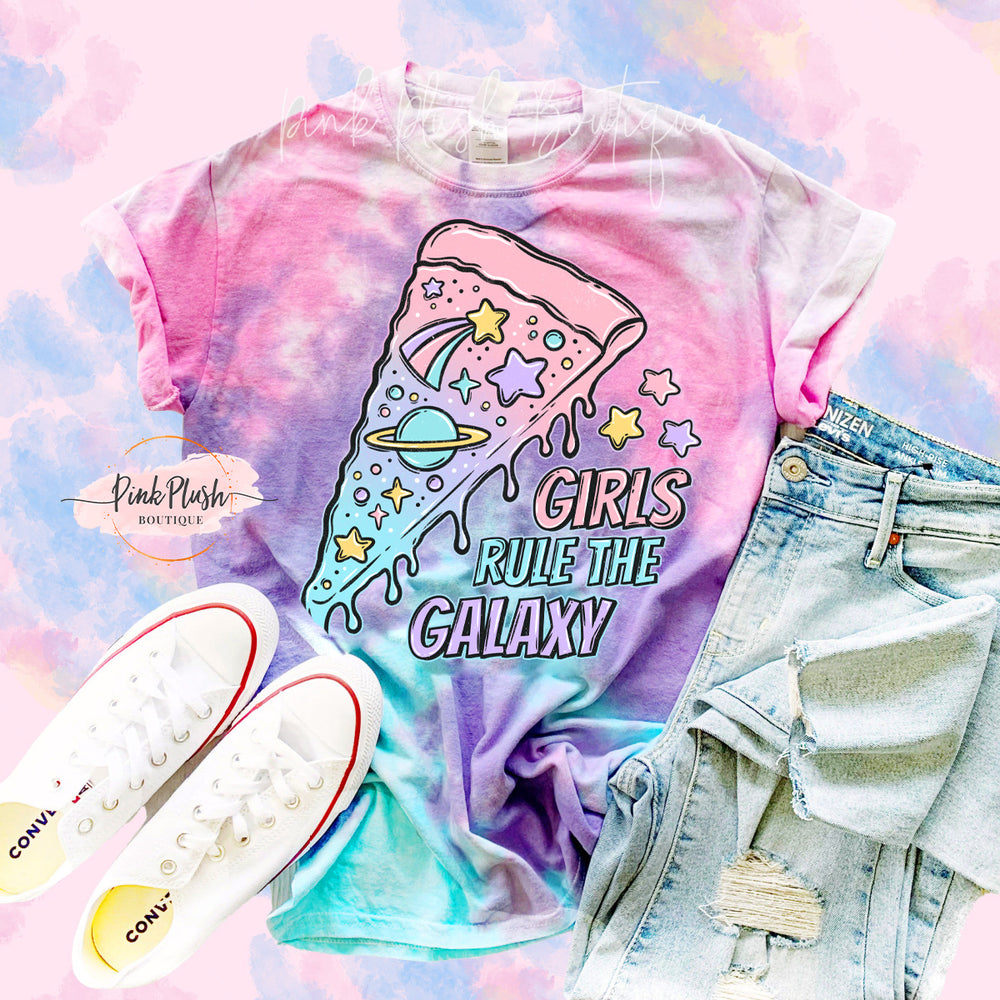 Unisex Sizing New! Girls Rule The Galaxy Tye Dye T-Shirt Youth S