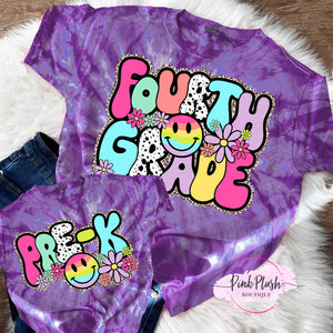 NEW! Retro Back To School  Tye Dye Tshirts | PreK - 4th Grade