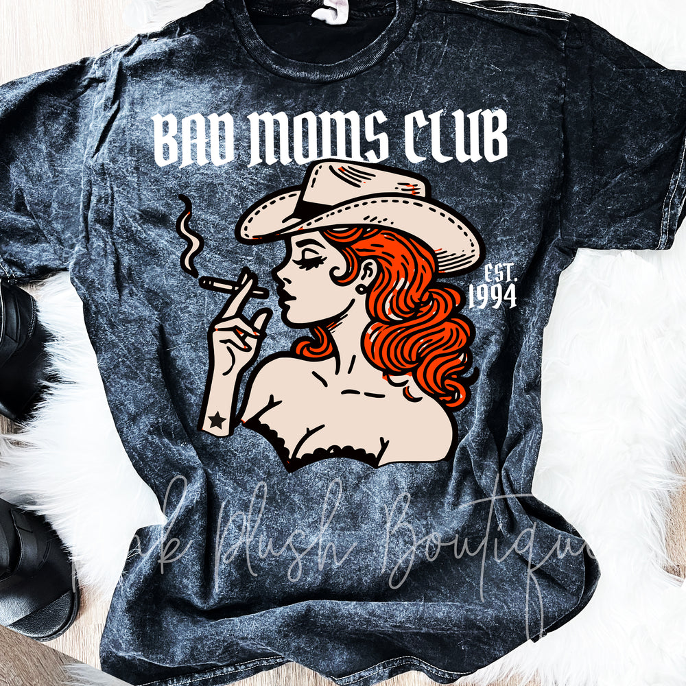 NEW! "Bad Moms Clubs" Distressed Tshirt