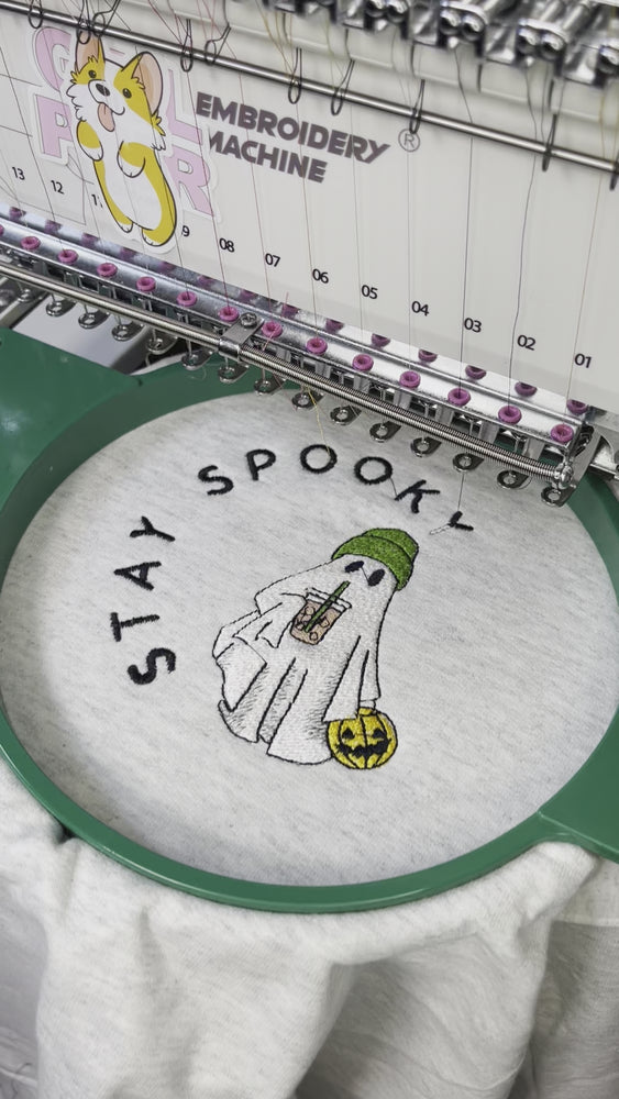 New! Stay Spooky 👻 Embroidered Sweatshirt