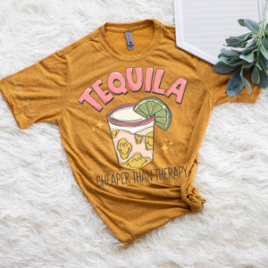 NEW! "Tequila Cheaper Than Therapy" Tshirt