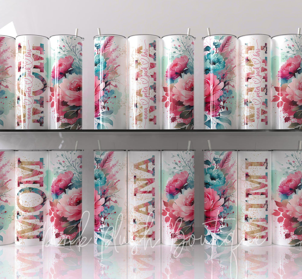 Custom "Mother's Day" Personalized Floral 20 oz. Tumbler