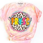 "FRYSC" Custom Leopard Circle Tshirt