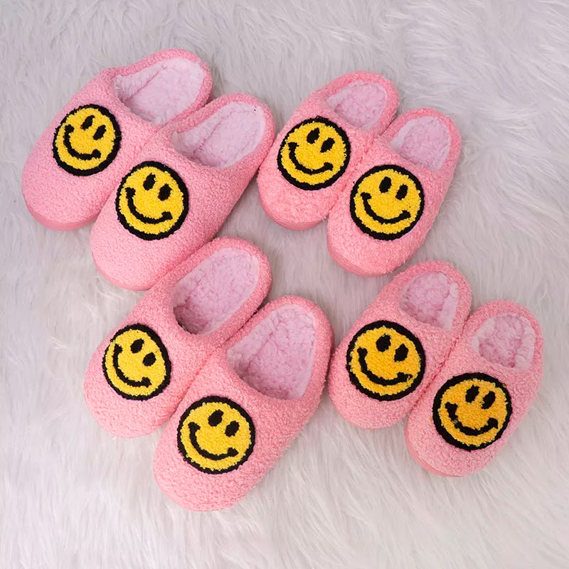 Pink Smiley  Slippers