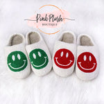 Smiley Face Christmas Slippers