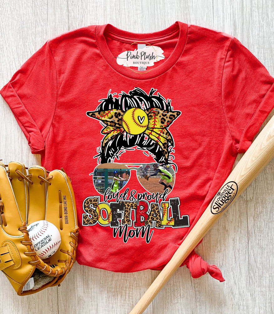 (Add your own photo) 🥎 “Softball Mom” Tshirt