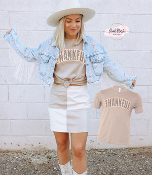 thankful leopard print tshirt